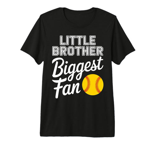 Little Brother Biggest Fan Baseball T-Shirt - Minimalist Print Men Women - T-Shirt, Sweatshirt, Hoodie