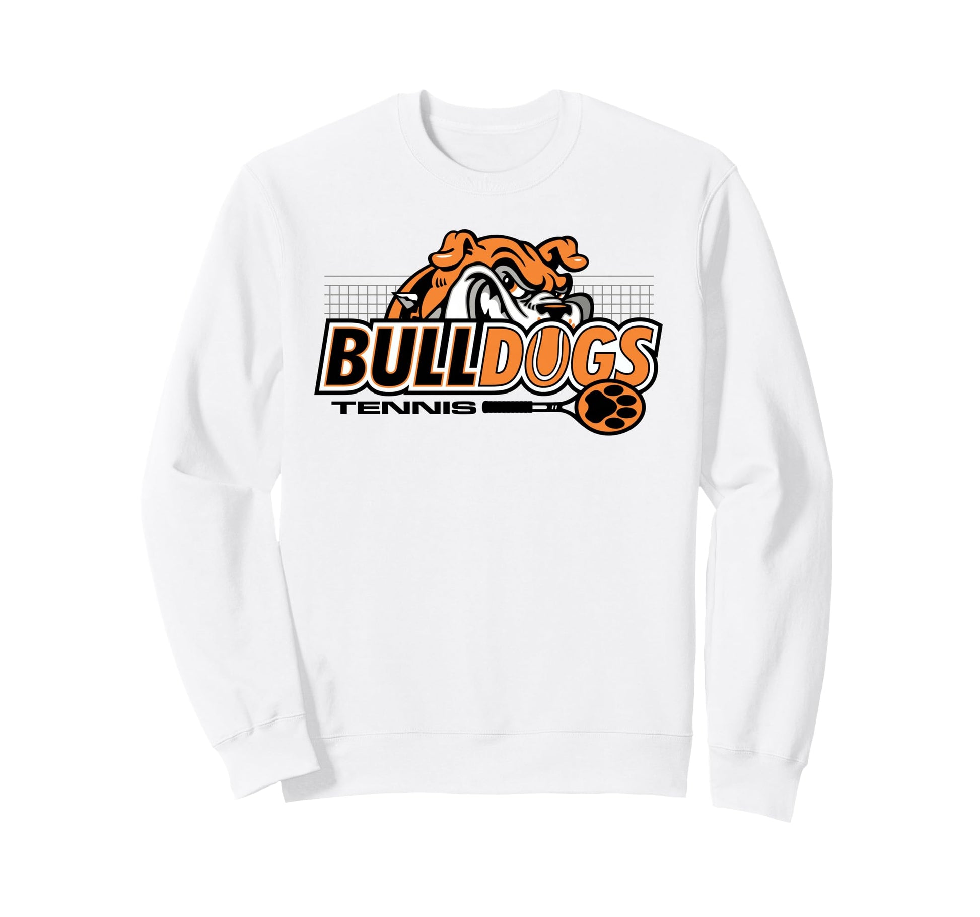 Orange Bulldogs Tennis Mom Mascot Game Sweatshirt - Unique Graphic Unisex - T-Shirt, Sweatshirt, Hoodie