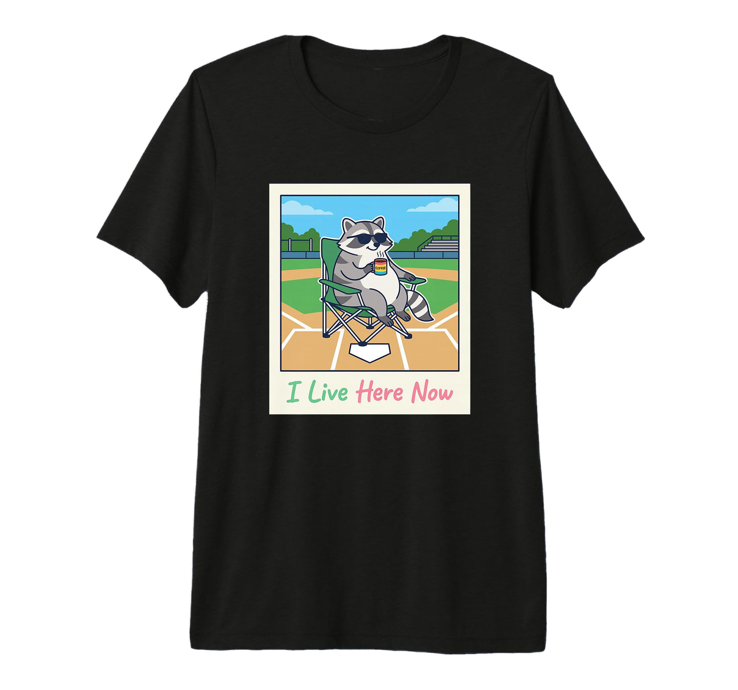 I Live Here Now Baseball Mom Dad Tri Blend T-Shirt - Graphic Print Unisex - T-Shirt, Sweatshirt, Hoodie