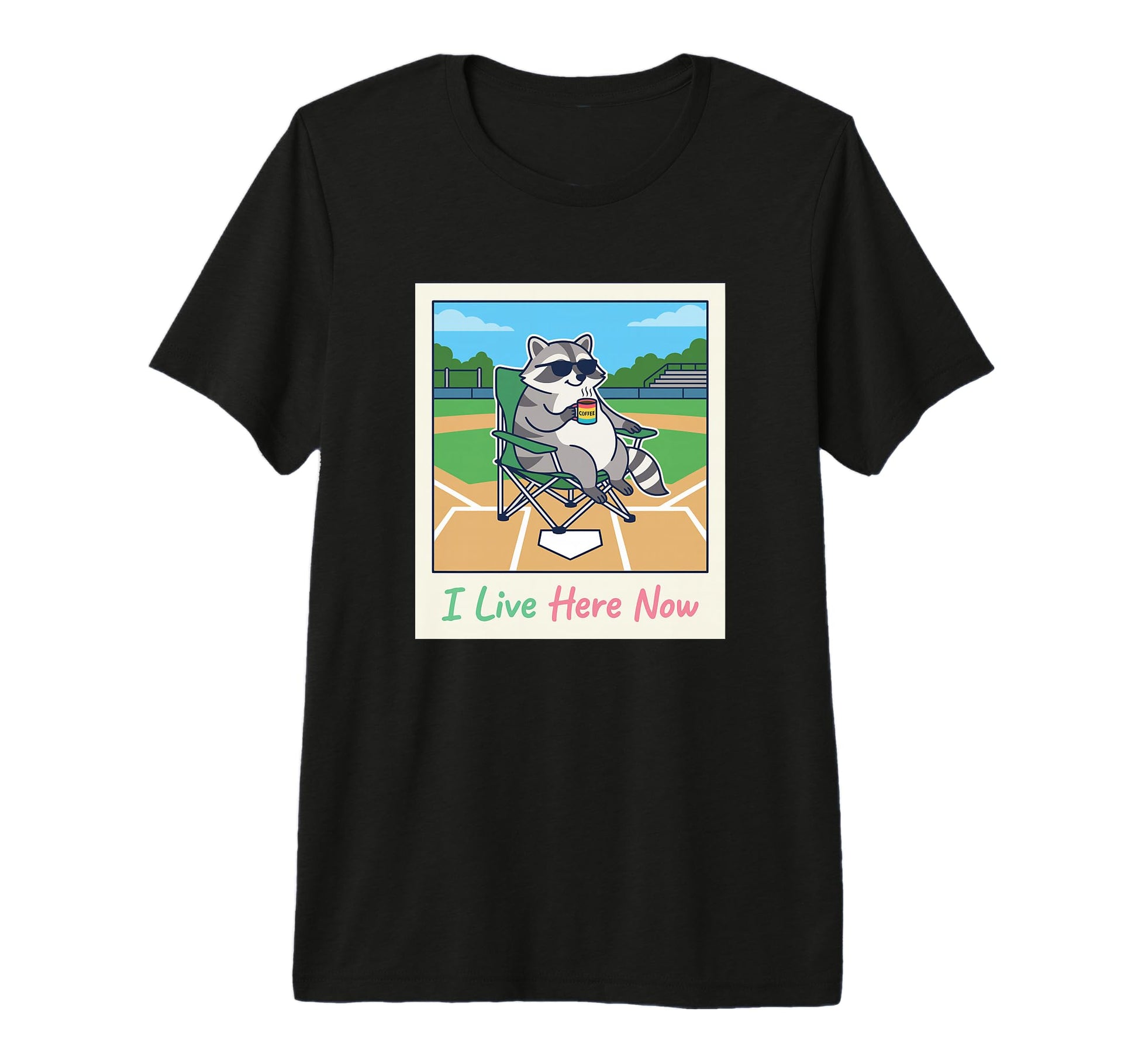 I Live Here Now Baseball Mom Dad Tri Blend T-Shirt - Graphic Print Unisex - T-Shirt, Sweatshirt, Hoodie