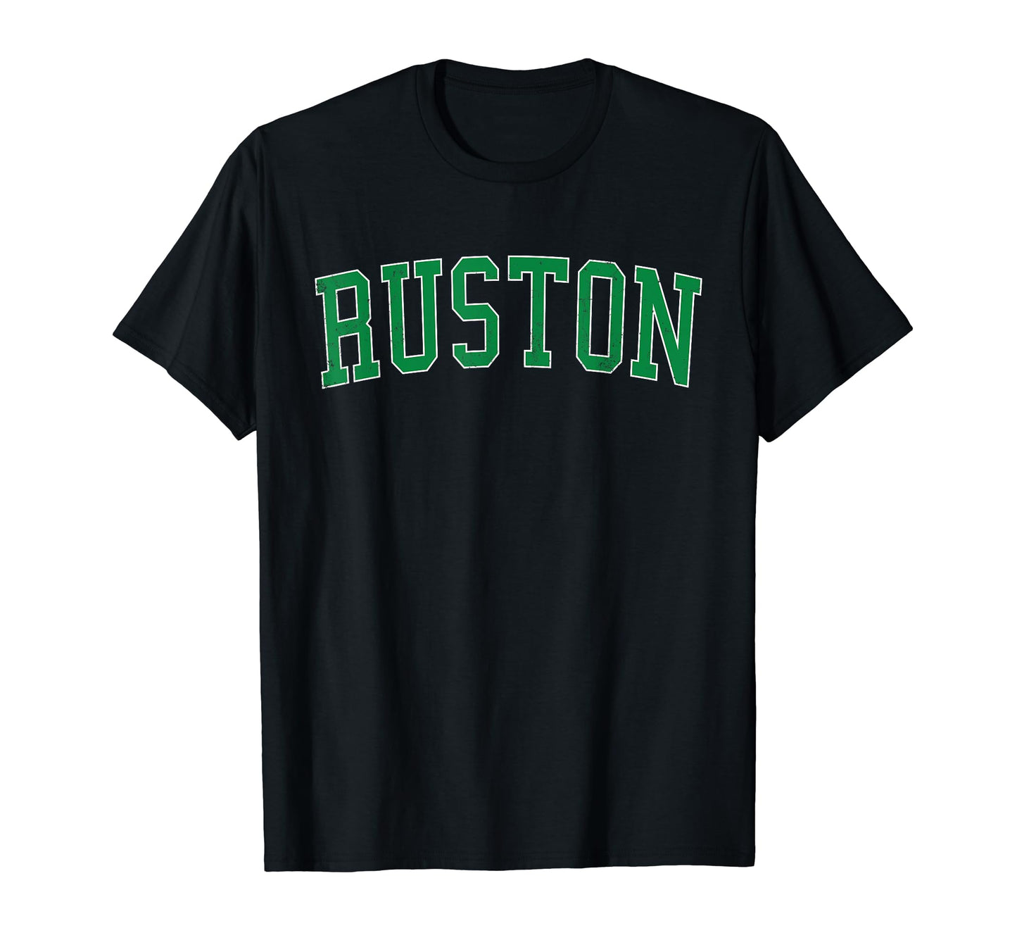 Ruston La Distressed Green Varsity T-Shirt - Unique Graphic for Adults - T-Shirt, Sweatshirt, Hoodie