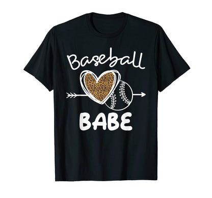 Baseball Babe Leopard Heart Family T-Shirt - Casual Everyday Wear Unisex - T-Shirt, Sweatshirt, Hoodie