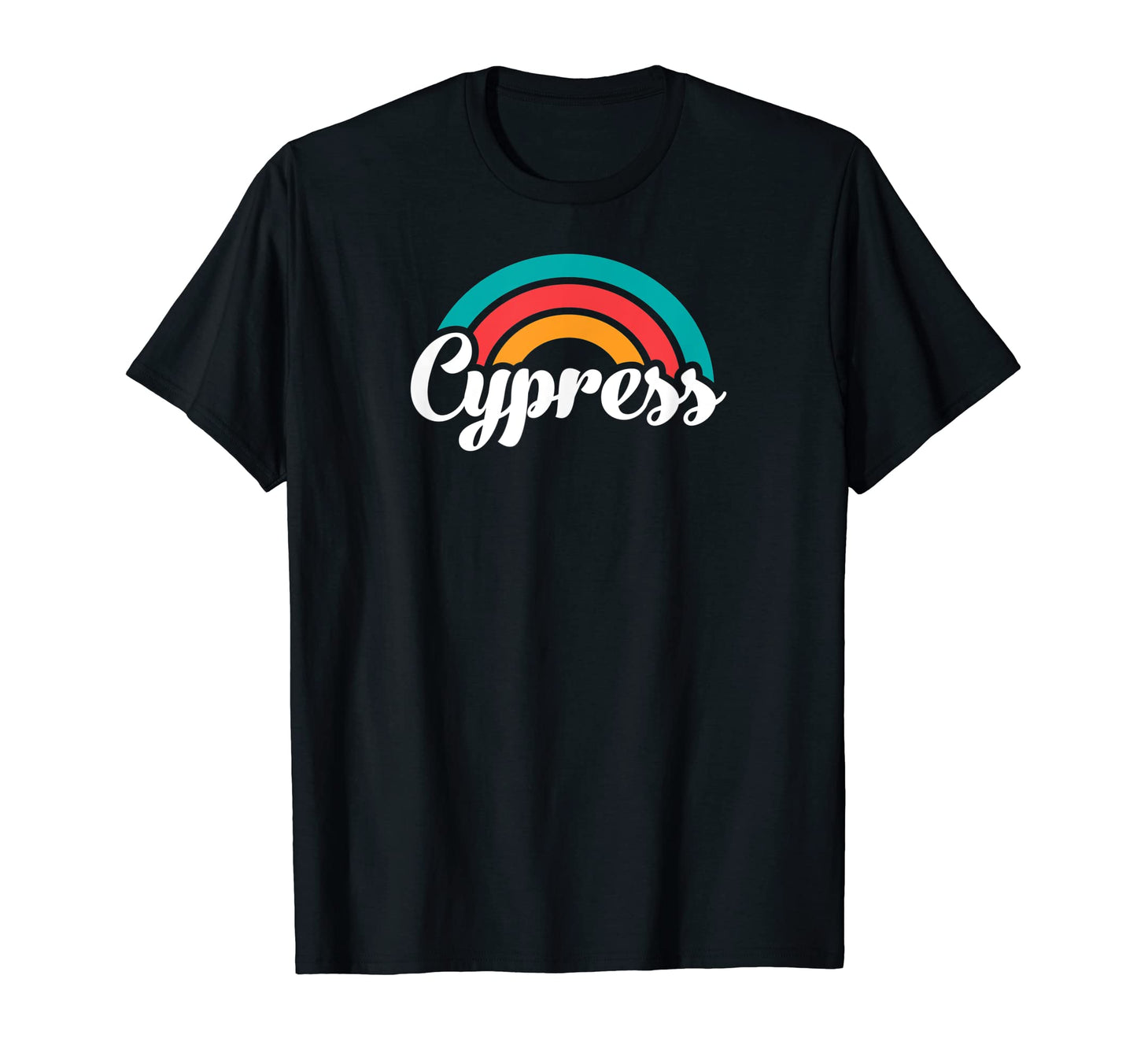 Cypress Ca Script Rainbow T-Shirt - Aesthetic Graphic Men Women - T-Shirt, Sweatshirt, Hoodie