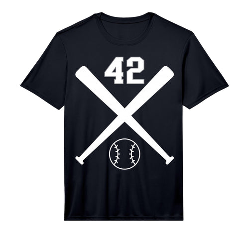 Baseball Softball Number 42 T-Shirt - Custom Art Print for Adults - T-Shirt, Sweatshirt, Hoodie