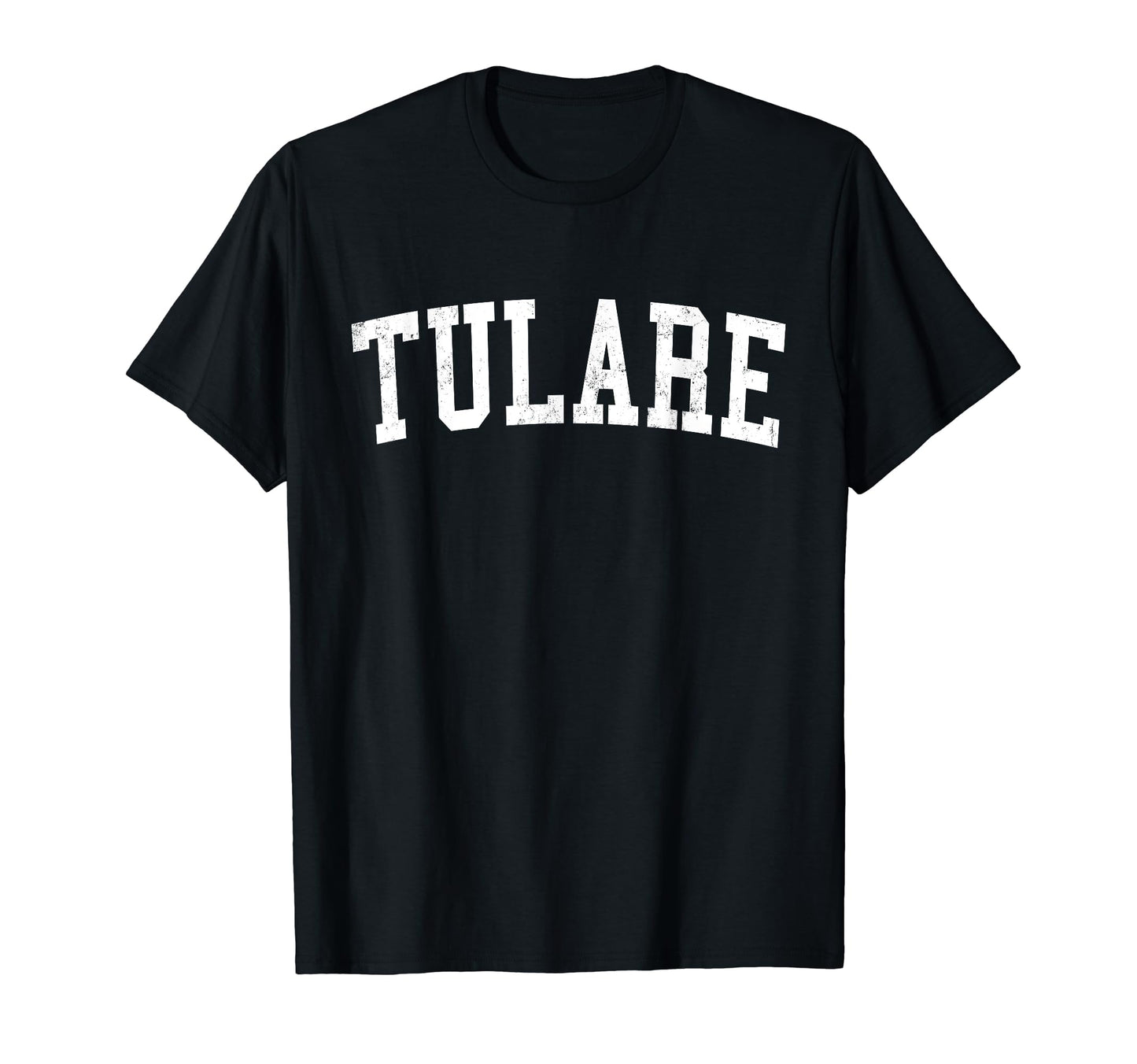 Tulare Ca Distressed White Varsity T-Shirt - Casual Everyday Wear Unisex - T-Shirt, Sweatshirt, Hoodie