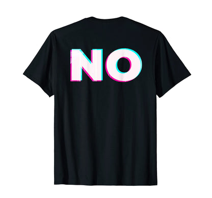 Pessimistic Pastel Goth Glitch No Sad Back T-Shirt - Unique Graphic Unisex - T-Shirt, Sweatshirt, Hoodie
