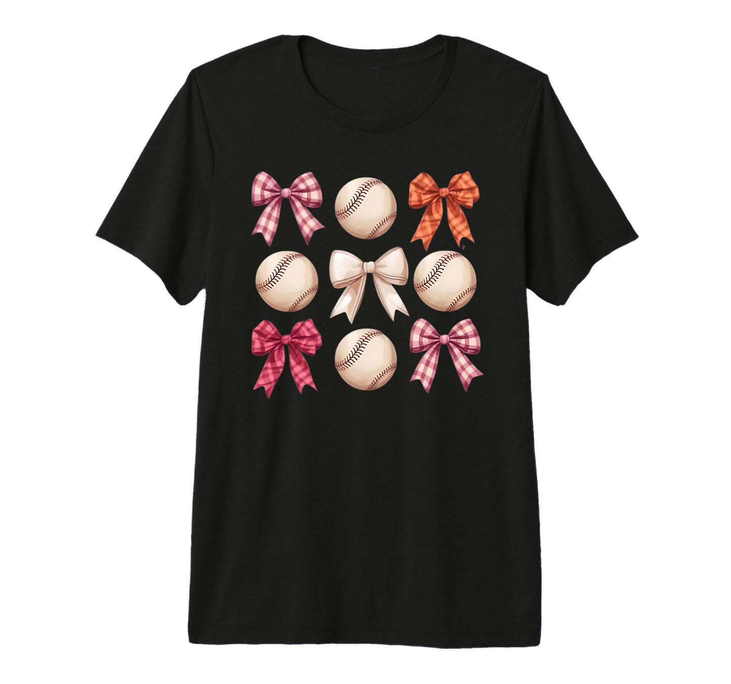 Baseball Coquette Bow Mom Sister Tri T-Shirt - Streetwear Style Men Women - T-Shirt, Sweatshirt, Hoodie