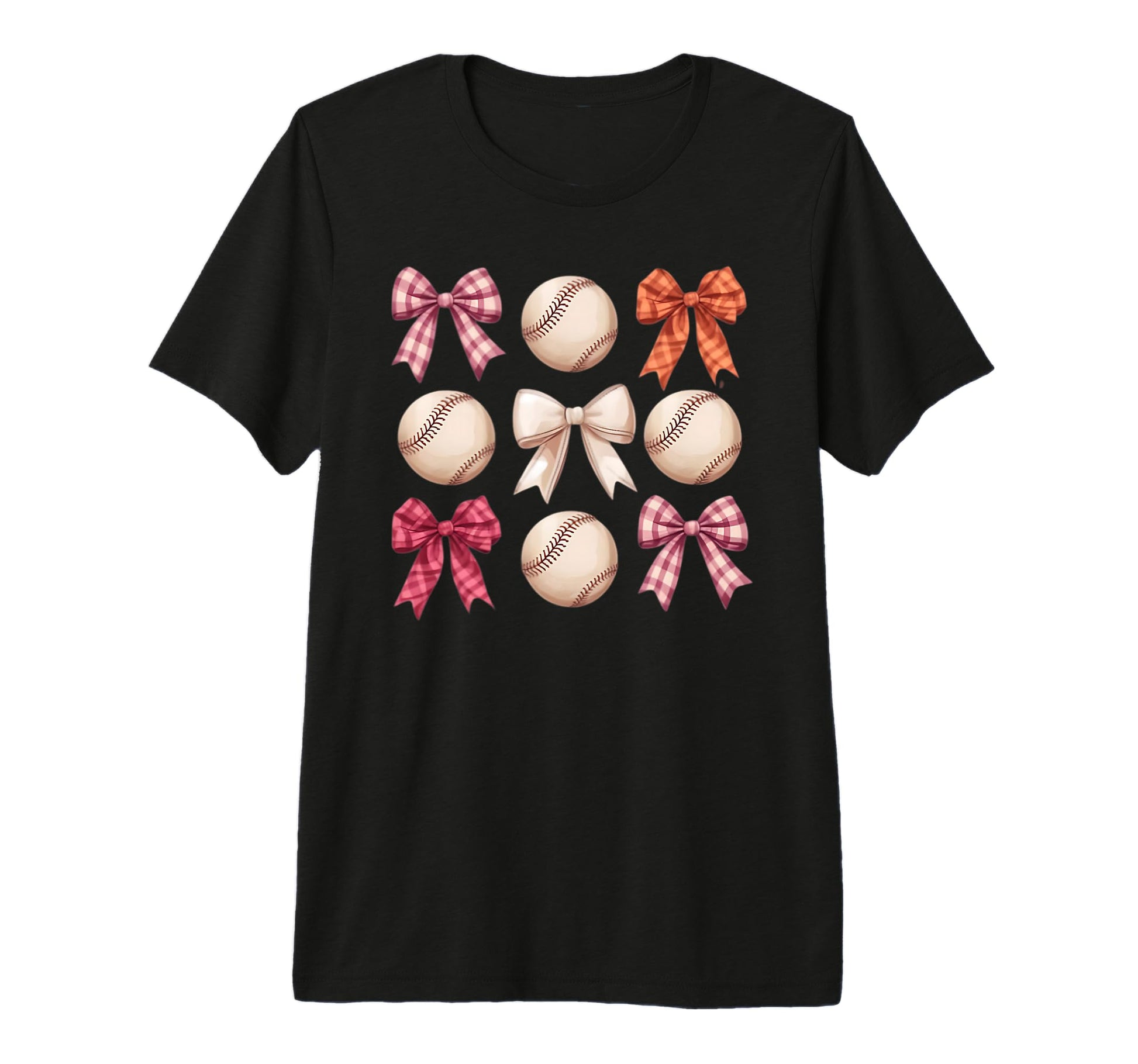 Baseball Coquette Bow Mom Sister Tri T-Shirt - Streetwear Style Men Women - T-Shirt, Sweatshirt, Hoodie