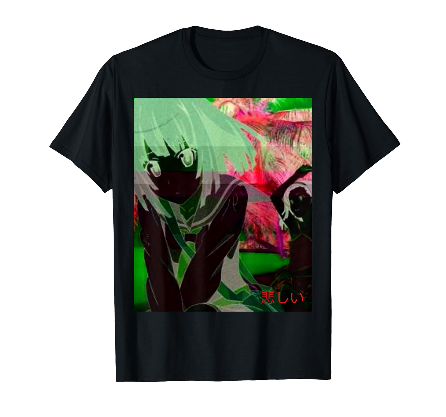 Anime Japanese Vaporwave Glitch T-Shirt - Casual Everyday Wear Men Women - T-Shirt, Sweatshirt, Hoodie
