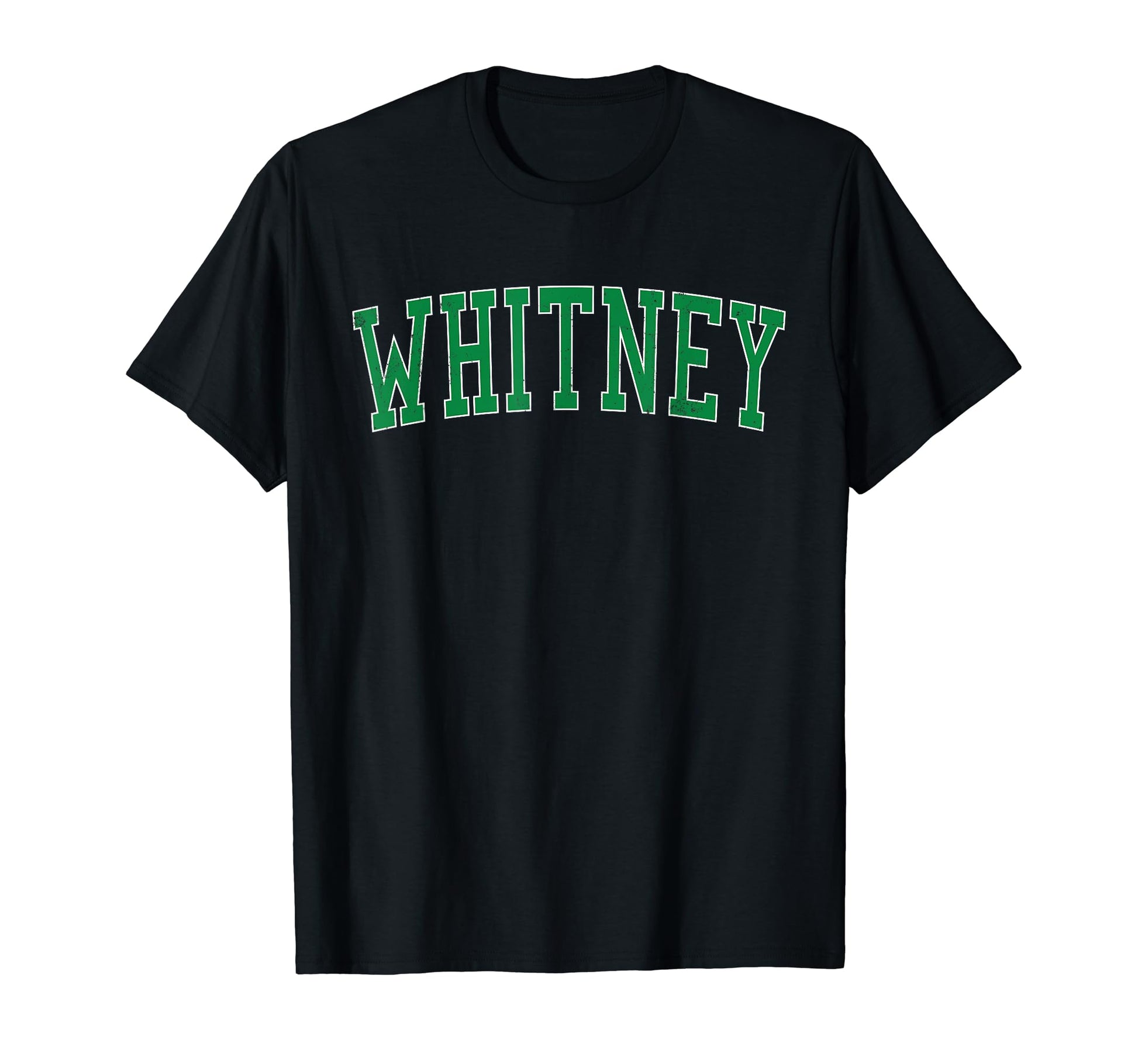Whitney Nv Distressed Green Varsity T-Shirt - Custom Art Print Unisex - T-Shirt, Sweatshirt, Hoodie