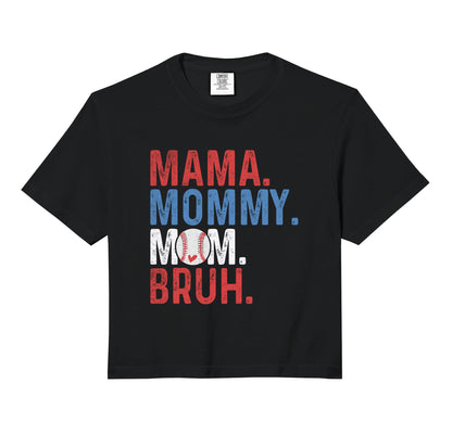Mama Mommy Mom Bruh Baseball Mom Sweatshirt - Graphic Print for Adults - T-Shirt, Sweatshirt, Hoodie