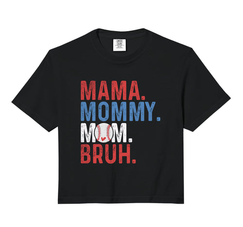 Mama Mommy Mom Bruh Baseball Mom Sweatshirt - Graphic Print for Adults - T-Shirt, Sweatshirt, Hoodie