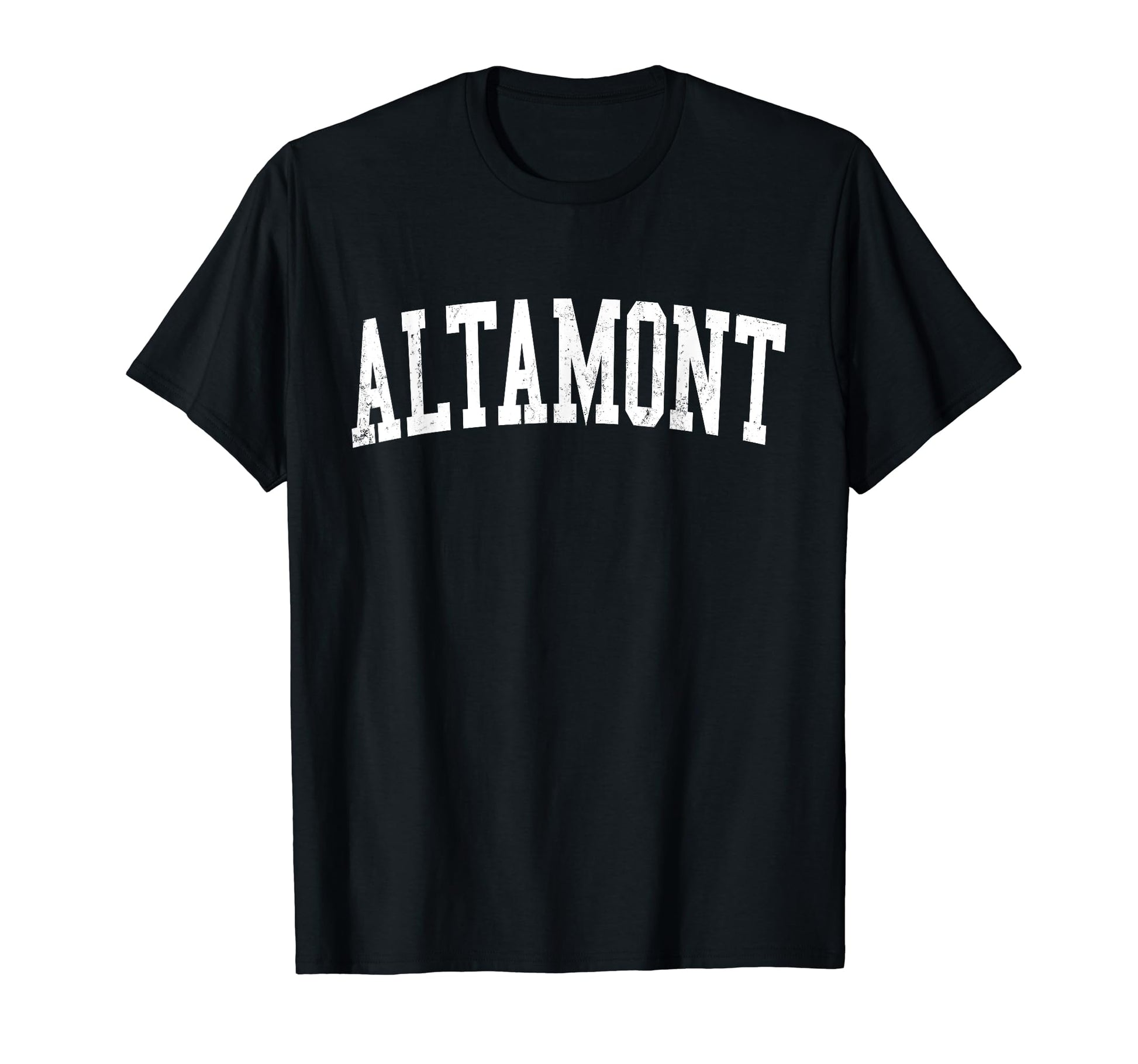 Altamont Or Distressed White Varsity T-Shirt - Casual Everyday Wear Unisex - T-Shirt, Sweatshirt, Hoodie