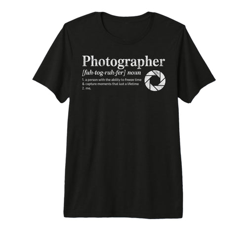 Photographer Definition Photography T-Shirt - Trendy Graphic for Adults - T-Shirt, Sweatshirt, Hoodie