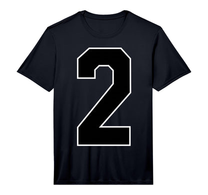 White Black Sports Team Number 2 T-Shirt - Unique Graphic Unisex - T-Shirt, Sweatshirt, Hoodie