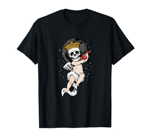 Skeleton Skull Angel Sad Aesthetic T-Shirt - Minimalist Print Men Women - T-Shirt, Sweatshirt, Hoodie