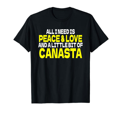 Peace Sign Peace Love Canasta Card Game T-Shirt - Streetwear Style Unisex - T-Shirt, Sweatshirt, Hoodie