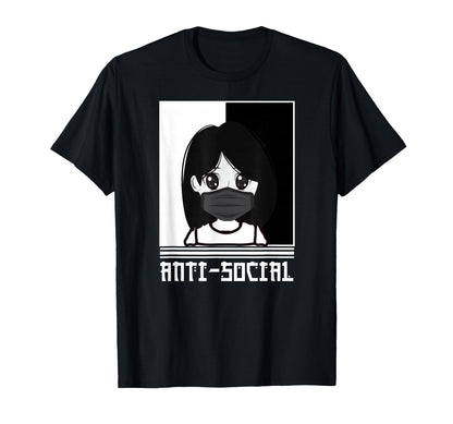 Anti Social Japanese Aesthetic T-Shirt - Novelty Apparel for Adults - T-Shirt, Sweatshirt, Hoodie
