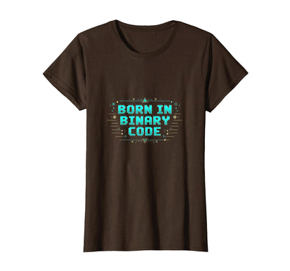 Born Binary Code Alt Y2K Tech Aesthetic T-Shirt - Unique Graphic for Adults - T-Shirt, Sweatshirt, Hoodie