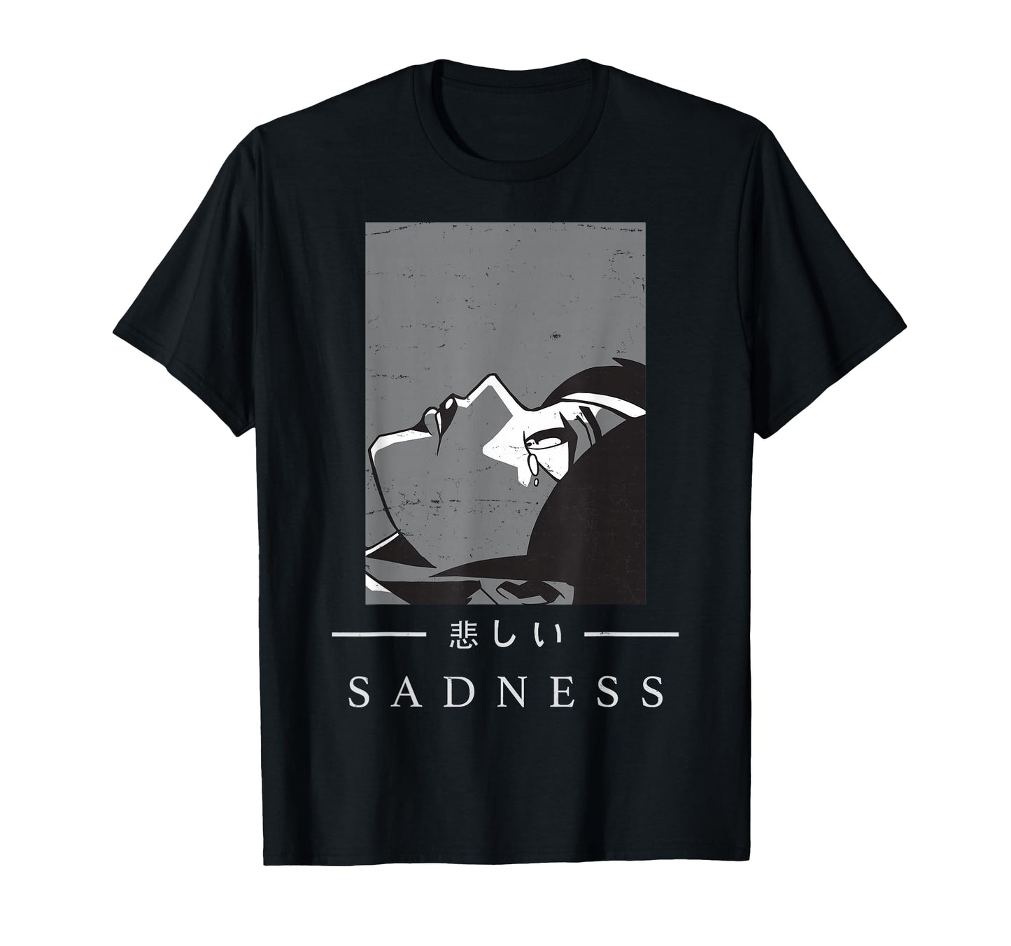 Anime Sad Japanese Art Aesthetic T-Shirt - Streetwear Style Unisex - T-Shirt, Sweatshirt, Hoodie