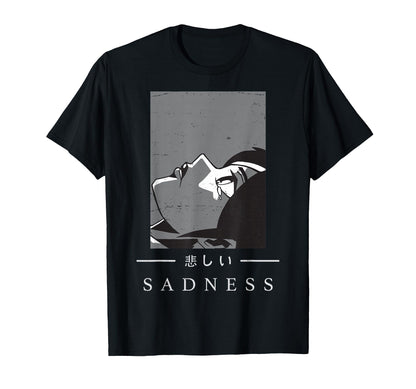 Anime Sad Japanese Art Aesthetic T-Shirt - Streetwear Style Unisex - T-Shirt, Sweatshirt, Hoodie