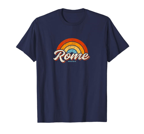 Rome Georgia Ga Rainbow 70S T-Shirt - Aesthetic Graphic Unisex - T-Shirt, Sweatshirt, Hoodie