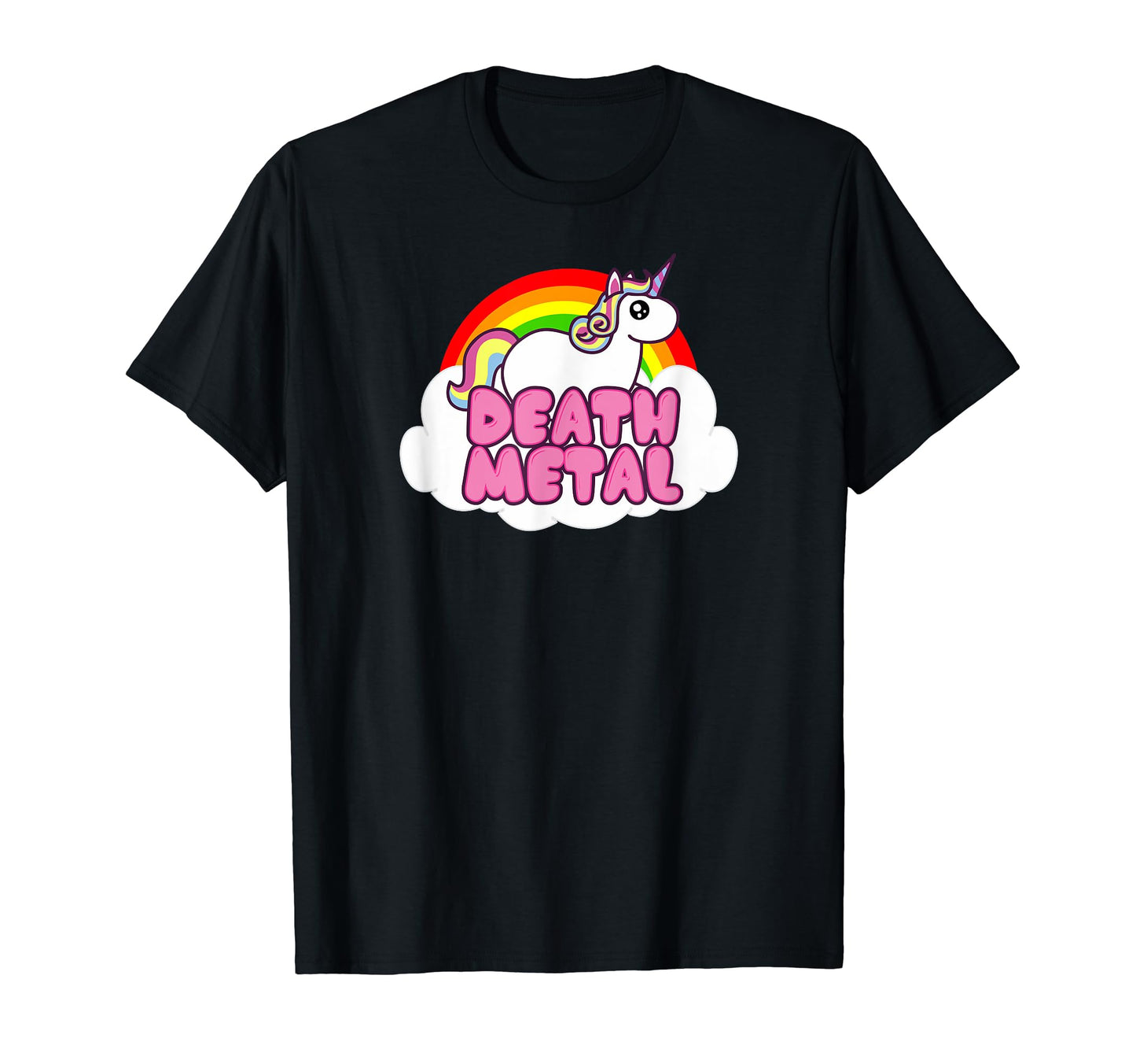 Funny Death Metal Unicorn Rock Music T-Shirt - Streetwear Style Unisex - T-Shirt, Sweatshirt, Hoodie