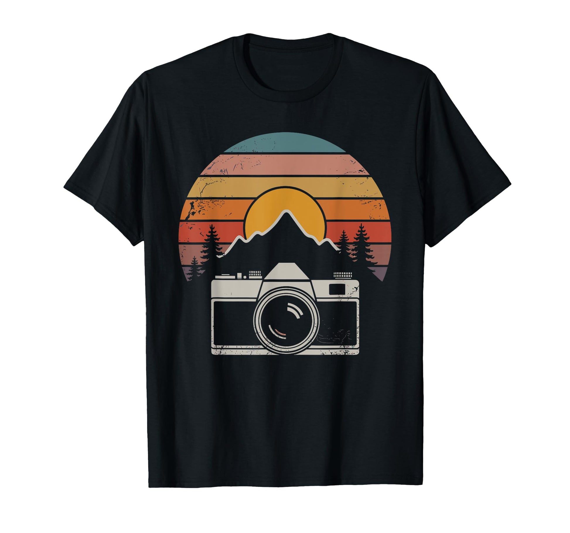 Photography Camera Sunset T-Shirt - Minimalist Print for Adults - T-Shirt, Sweatshirt, Hoodie