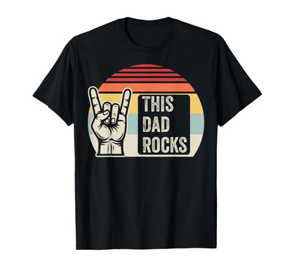 This Dad Rocks Vibes Icon T-Shirt - Casual Everyday Wear Men Women - T-Shirt, Sweatshirt, Hoodie