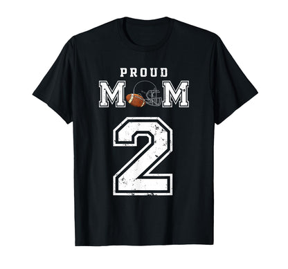 Proud Football Mom Number 2 T-Shirt - Aesthetic Graphic Unisex - T-Shirt, Sweatshirt, Hoodie