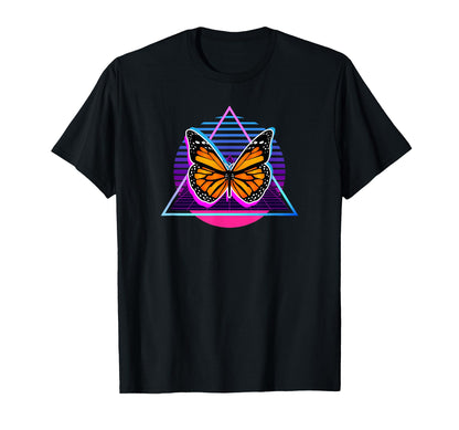 Retrofuturistic Vaporwave Butterfly T-Shirt - Custom Art Print Men Women - T-Shirt, Sweatshirt, Hoodie