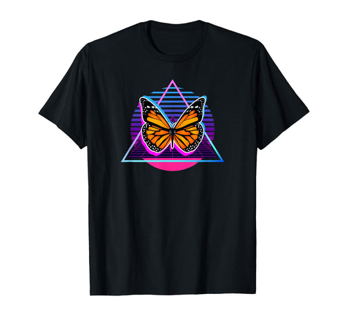 Retrofuturistic Vaporwave Butterfly T-Shirt - Custom Art Print Men Women - T-Shirt, Sweatshirt, Hoodie