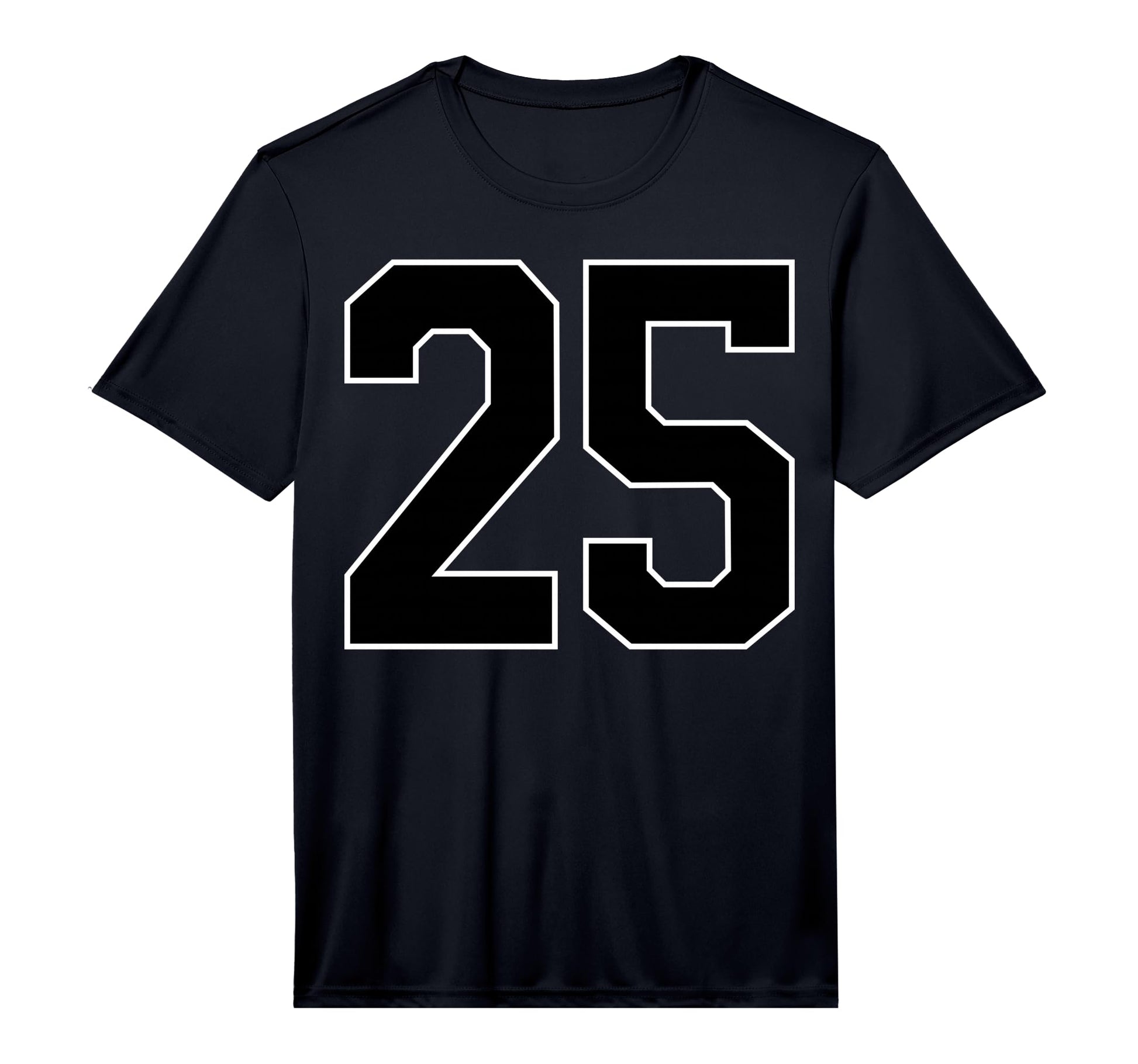 Black Sports Team Number 25 Fan T-Shirt - Aesthetic Graphic Men Women - T-Shirt, Sweatshirt, Hoodie