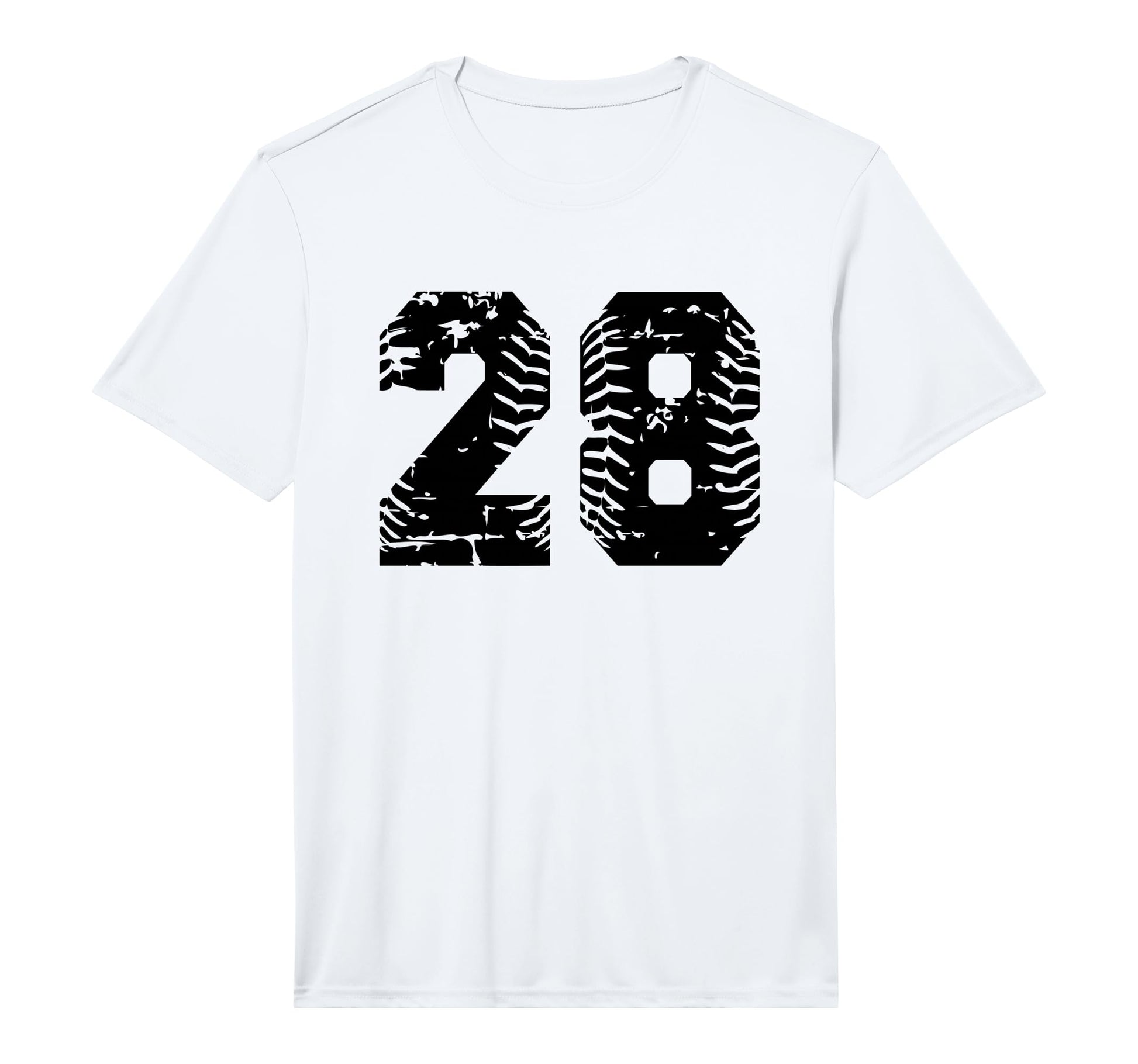 Number 28 Softball Baseball Black T-Shirt - Fun Novelty Design Unisex - T-Shirt, Sweatshirt, Hoodie