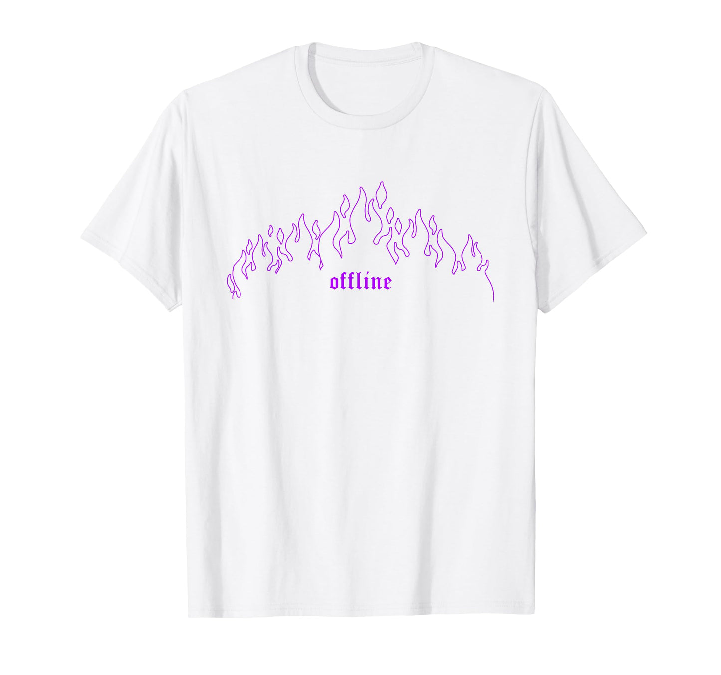 90S Grunge E E Offline Purple Flames T-Shirt - Aesthetic Graphic Men Women - T-Shirt, Sweatshirt, Hoodie