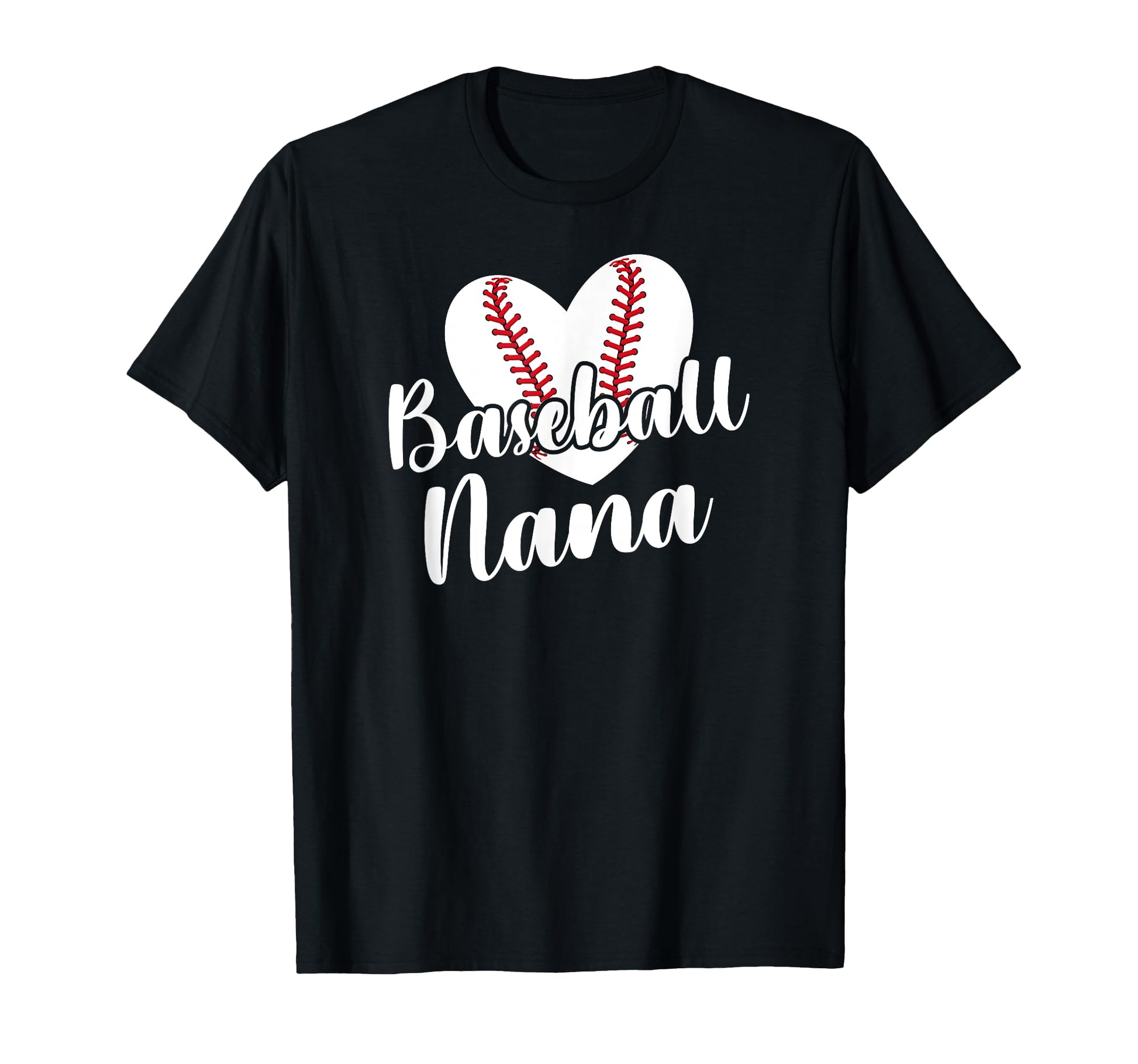 Baseball Nana Grandma Heart Baseball T-Shirt - Streetwear Style Men Women - T-Shirt, Sweatshirt, Hoodie