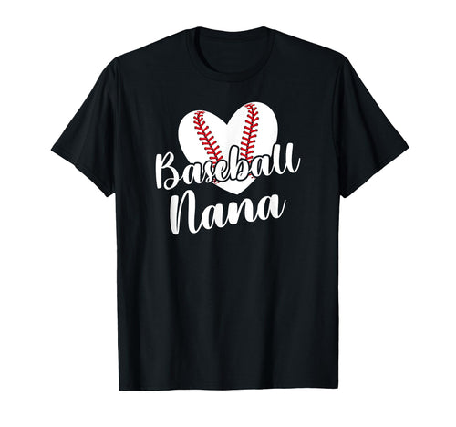 Baseball Nana Grandma Heart Baseball T-Shirt - Streetwear Style Men Women - T-Shirt, Sweatshirt, Hoodie