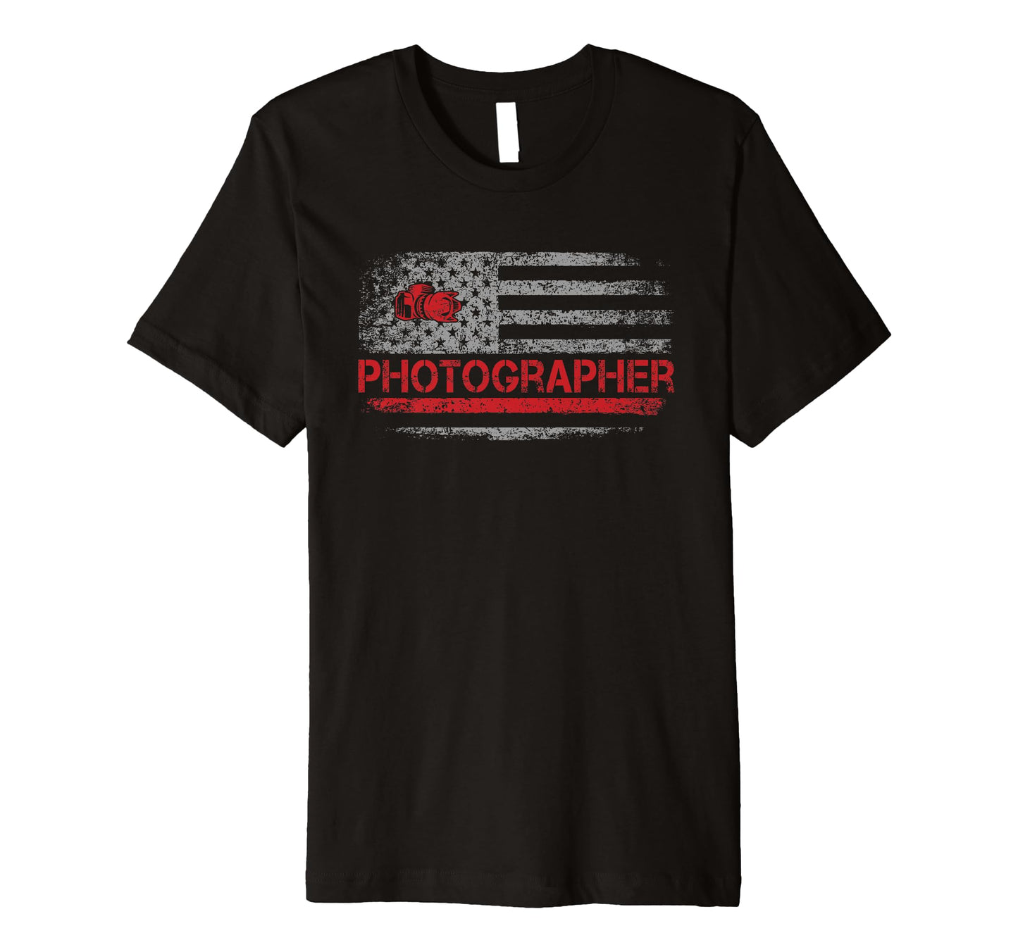 Photographer Usa American Flag T-Shirt - Custom Art Print for Adults - T-Shirt, Sweatshirt, Hoodie