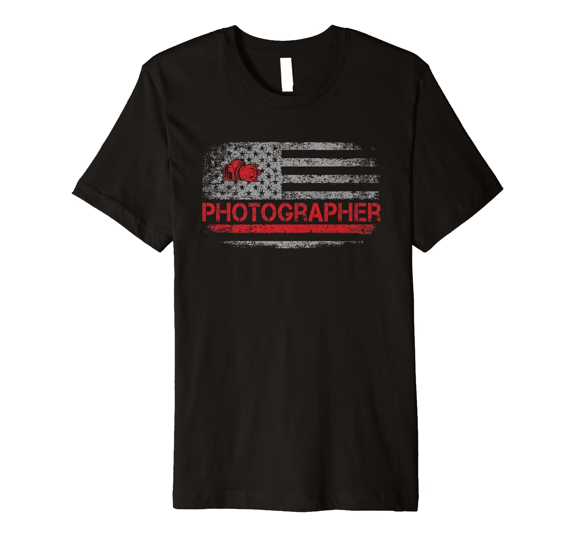 Photographer Usa American Flag T-Shirt - Custom Art Print for Adults - T-Shirt, Sweatshirt, Hoodie