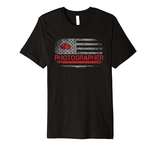 Photographer Usa American Flag T-Shirt - Custom Art Print for Adults - T-Shirt, Sweatshirt, Hoodie