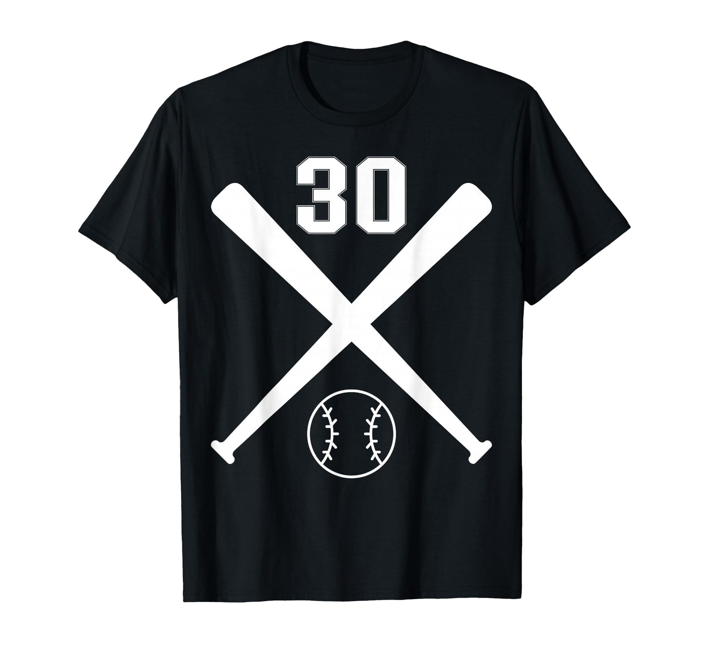 Baseball Softball Number 30 T-Shirt - Aesthetic Graphic Unisex - T-Shirt, Sweatshirt, Hoodie