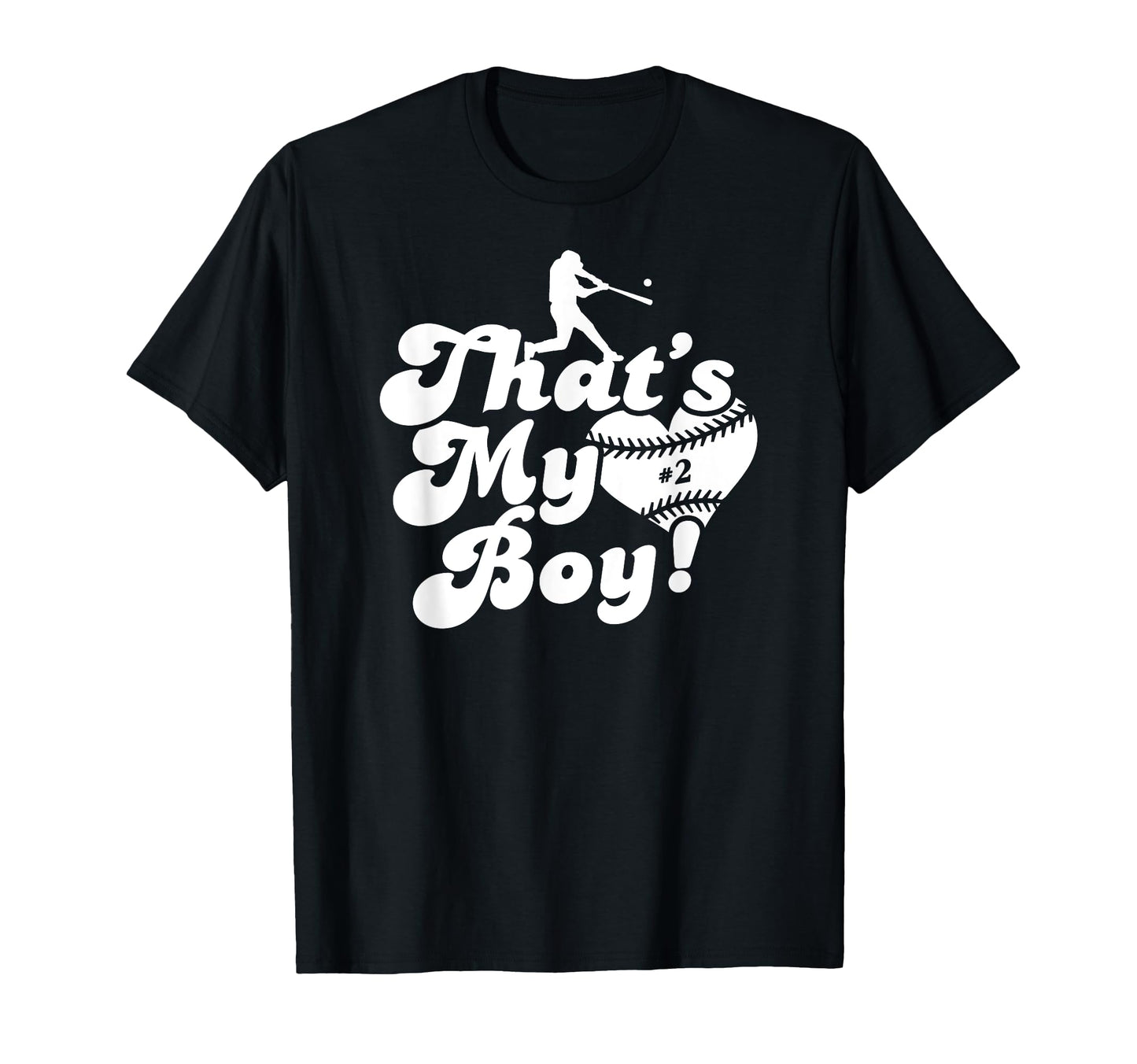 Custom Thats My 2 Baseball Heart Baeball T-Shirt - Minimalist Print Unisex - T-Shirt, Sweatshirt, Hoodie