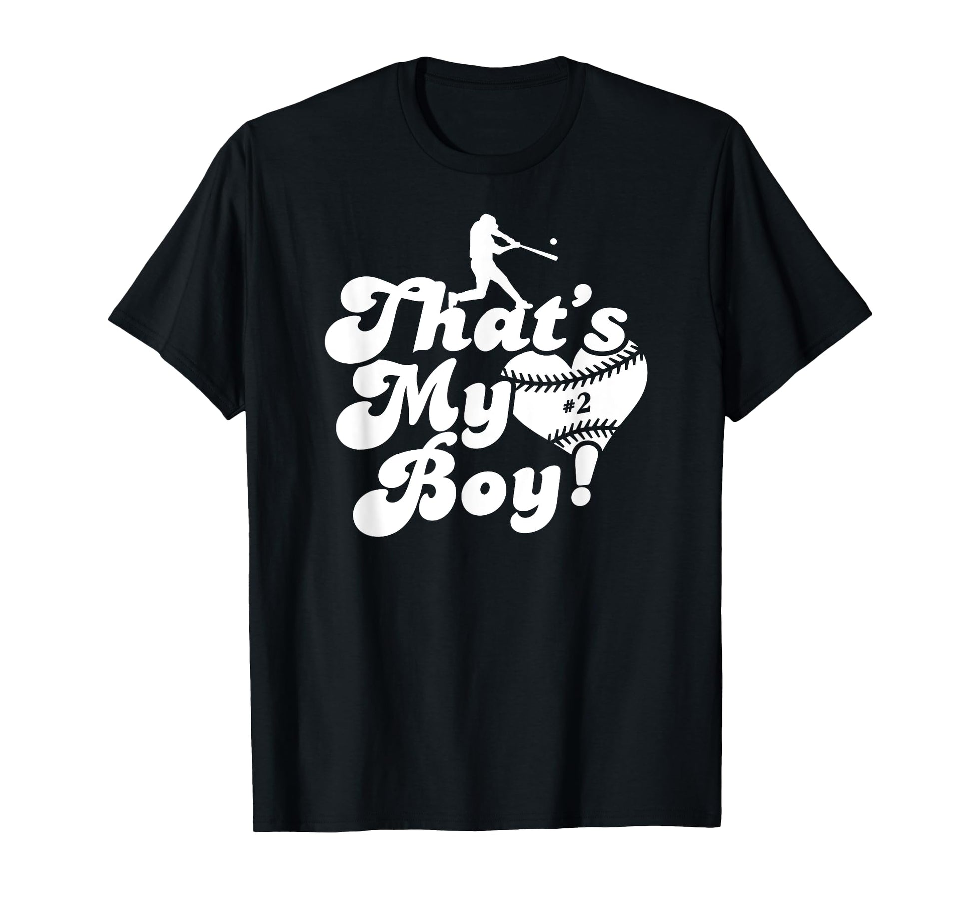 Custom Thats My 2 Baseball Heart Baeball T-Shirt - Minimalist Print Unisex - T-Shirt, Sweatshirt, Hoodie