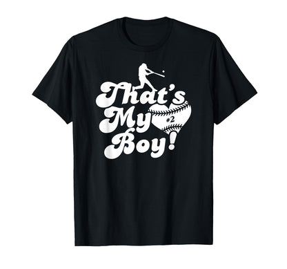 Custom Thats My 2 Baseball Heart Baeball T-Shirt - Minimalist Print Unisex - T-Shirt, Sweatshirt, Hoodie