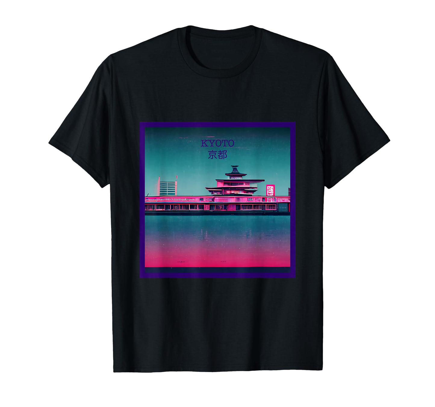 Vaporwave City Kyoto Aesthetic Purple T-Shirt - Trendy Graphic for Adults - T-Shirt, Sweatshirt, Hoodie