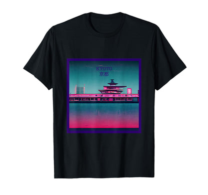 Vaporwave City Kyoto Aesthetic Purple T-Shirt - Trendy Graphic for Adults - T-Shirt, Sweatshirt, Hoodie