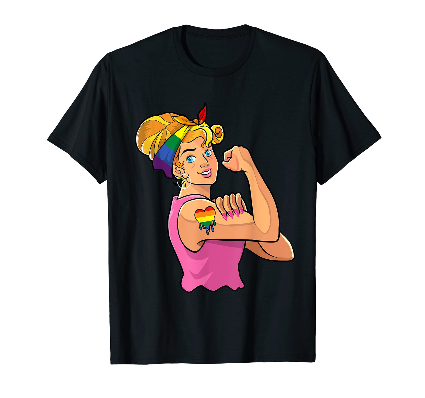 Pride Month Flag Gay Power Rainbow T-Shirt - Unique Graphic for Adults - T-Shirt, Sweatshirt, Hoodie