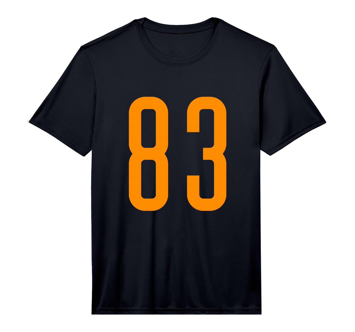 Orange Sports Team Number 83 T-Shirt - Novelty Apparel for Adults - T-Shirt, Sweatshirt, Hoodie