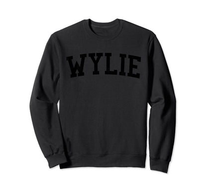 Wylie Tx Distressed Black Varsity Sweatshirt - Streetwear Style Men Women - T-Shirt, Sweatshirt, Hoodie