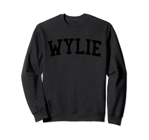 Wylie Tx Distressed Black Varsity Sweatshirt - Streetwear Style Men Women - T-Shirt, Sweatshirt, Hoodie